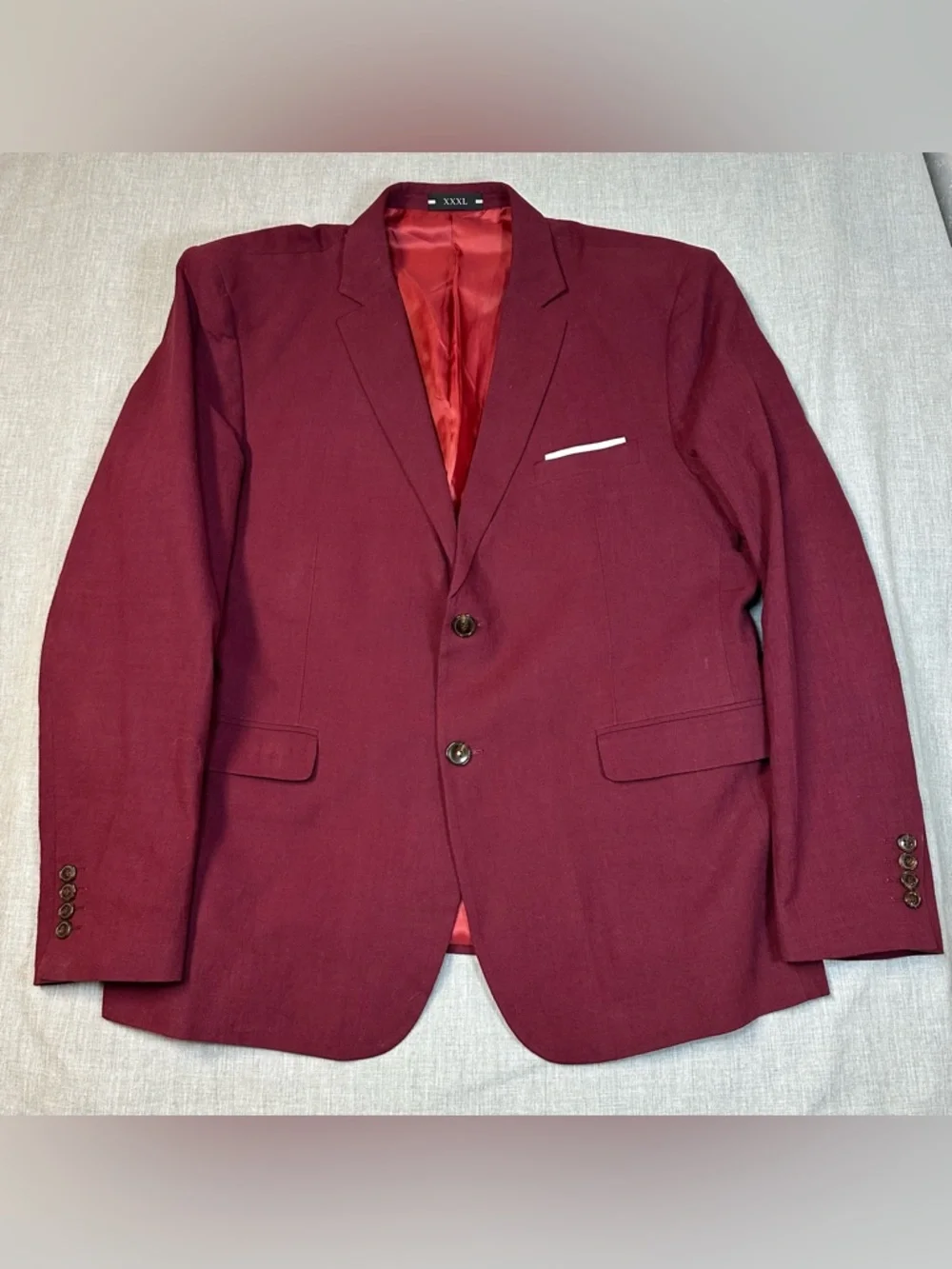Source Unknown Men's Burdundy Two-Piece Suit Jacket & Vest - Picture 2 of 11